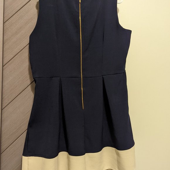 It has pockets! Navy Dress with White Stripe - Picture 2 of 4